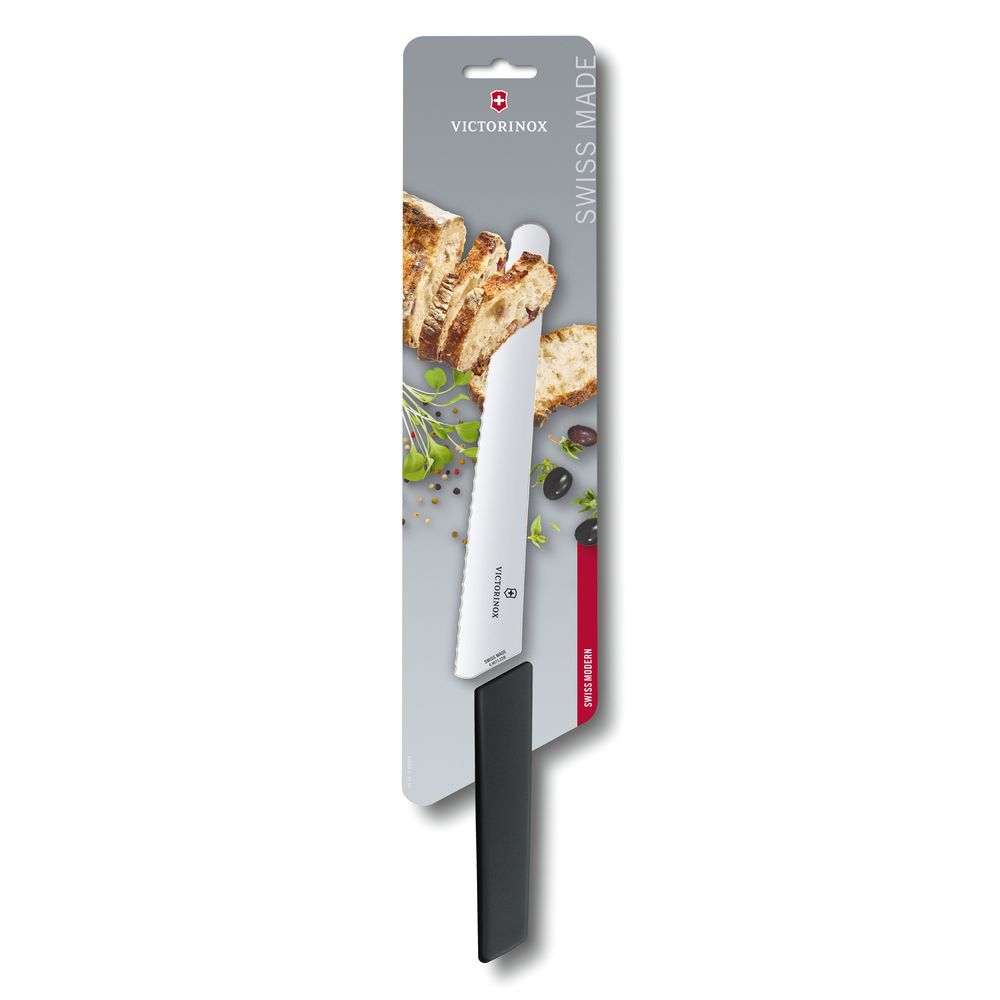 Victorinox Swiss Modern Brot- u. Konditorm., Wellens., 22cm, schwarz,Blister