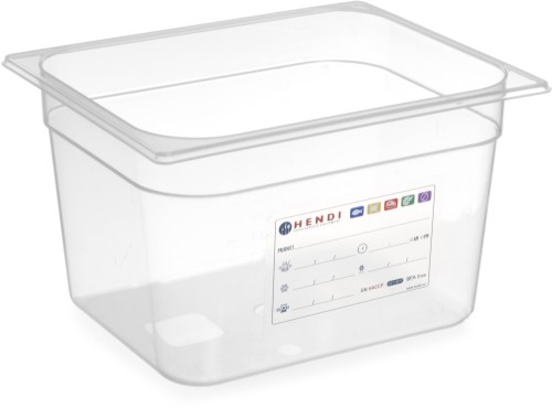 HENDI Aufbewahrungsbehälter Gastronorm 1/2 - 200 H mm - 325x265 mm 12,5 Liter
