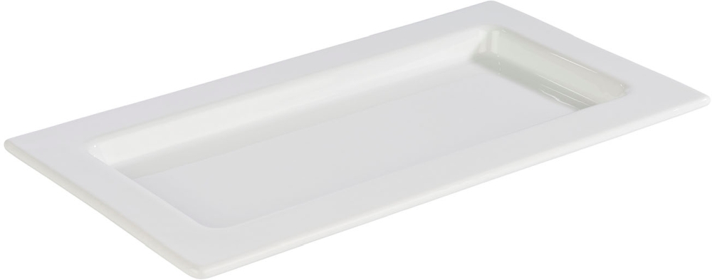 GN 1/3 Tablett -FRAMES- 32,5 x 17,6 cm, H: 2 cm Porzellan hitzebeständig bis 220°C spülmaschinengeeignet stapelbar