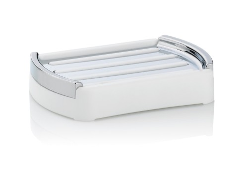 KELA Seifenschale Marta Kunststoff weiß 12,5x9,0x2,5cm