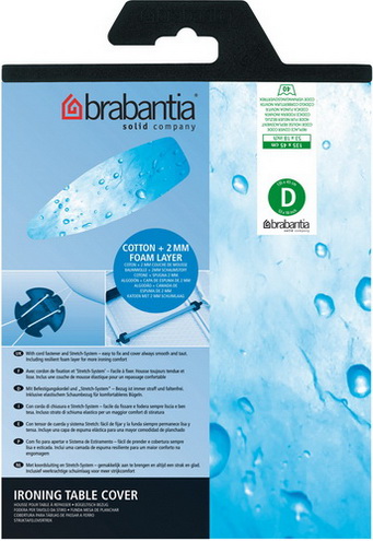 Brabantia Bügeltischbezüge 135x45 Baumwollbezug mit 2mm Schaumstoff Gemischt(neutral)