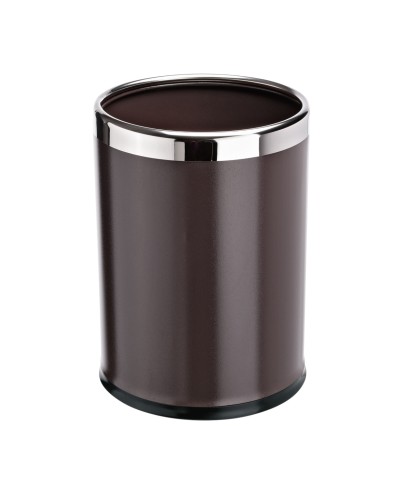 Papierkorb. pulverbeschichteter Stahl. 2-teilig, mit Kunststoffbodenring, Edelstahlring