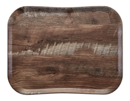 Versa Century Polyester Holzoptik Tablett 33 x 43 cm Eiche dunkel von Cambro