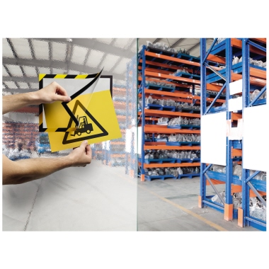 DURABLE Magnetrahmen DURAFRAME® SECURITY DIN A4 PVC gelb/schwarz 2 St./Pack.