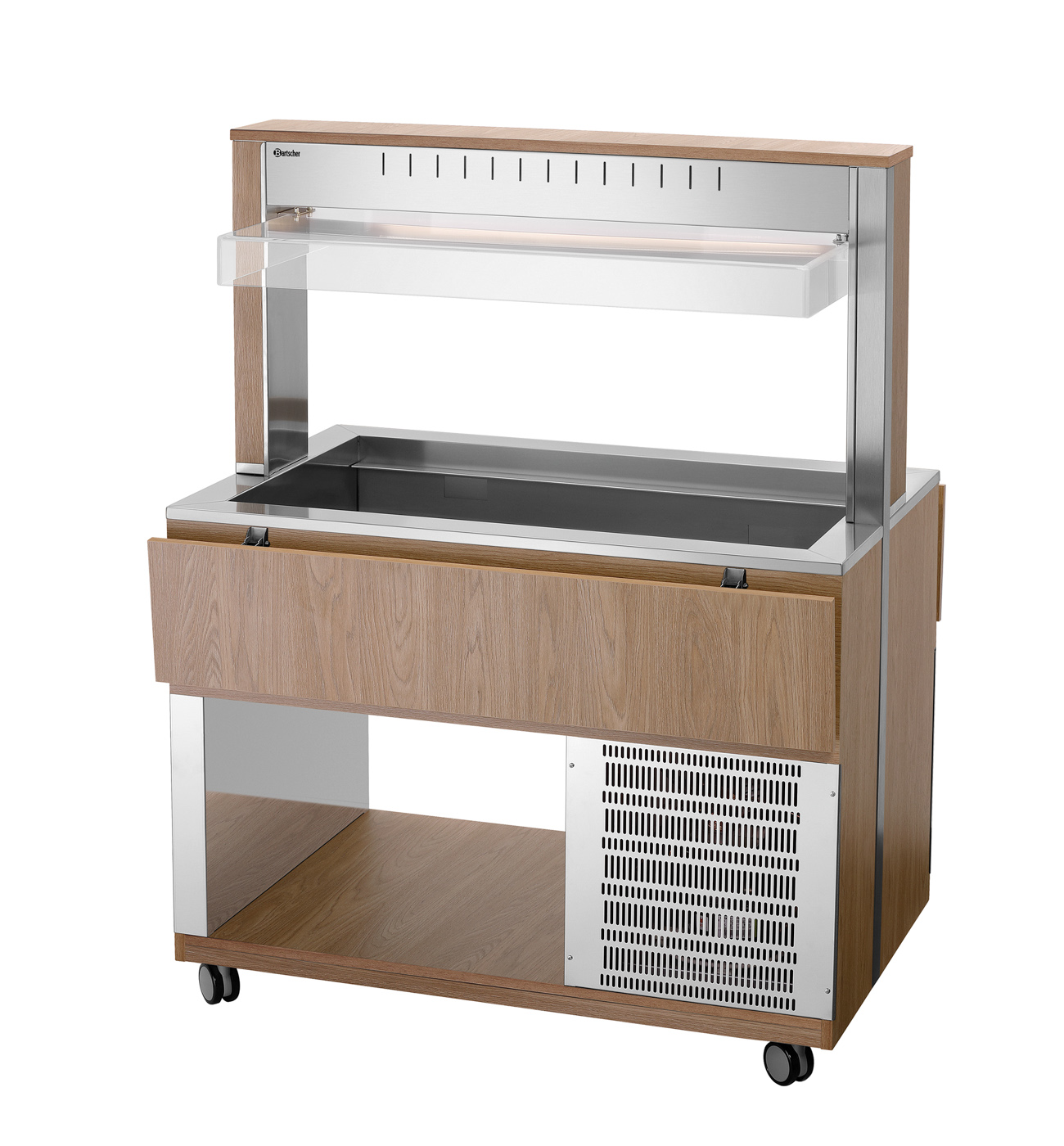 Bartscher Buffetwagen K3110-200U | Spannung: 230V | Maße: 117 x 124,5 x 151,0 cm. Gewicht: 137 kg