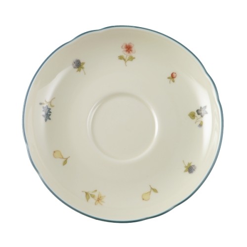 Seltmann Untere zur Kaffeetasse 14,5 cm, Form: Marieluise, Glasur: elfenbein, Dekor: 30308 Streublume
