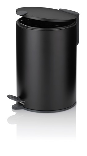 KELA Kosmetikeimer Mats Metall schwarz Silent Close 23,0cm 17,0cmØ 3,0l
