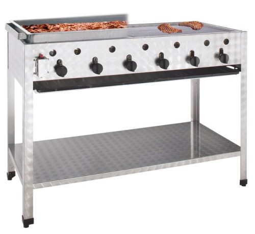 NEUMÄRKER Gas-Kombi-Standbräter - 6 Brenner nur für Propan-/Butangas 1145x530x830 mm