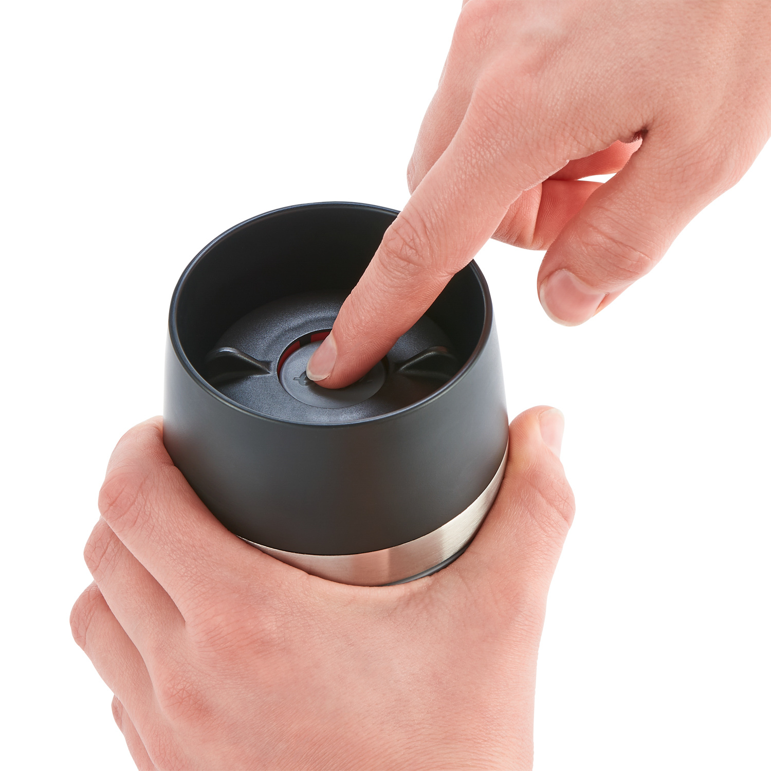 Emsa Isolierbecher TRAVEL MUG GRANDE, Inhalt: 0,5 Liter, aus Edelstahl, mit 360 Trinköffnung