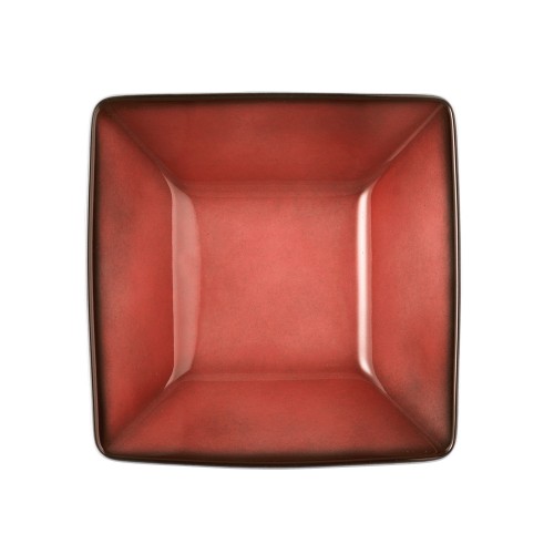 Seltmann Bowl 5140 20x20 cm, eckig, Form: Buffet-Gourmet, Dekor: 57126 ziegel4, hohe Kantenschlagfestigkeit, Made in Germany