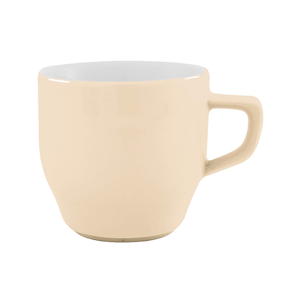 Obertasse 0,22 l - Form: Baristar - Dekor 68568, beige - aus Porzellan. Hersteller: Eschenbach., "Made in Germany".