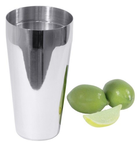 Ersatzbecher zu Boston Cocktailshaker zweiteilig, aus Edelstahl, hochglänzend, mit Becher aus dickwandigem Glas Volumen: 0,85 l,