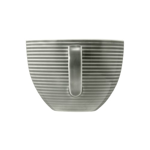 Seltmann Milchkaffeeobertasse 0,35 l mit Relief, rund mit Relief, Form: Beat, weiss Perl8, hohe Kantenschlagfestigkeit, Made in Germany