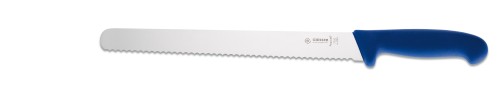 Aufschnittmesser 28 cm, Wellenschliff, blau Giesser - Made in Germany