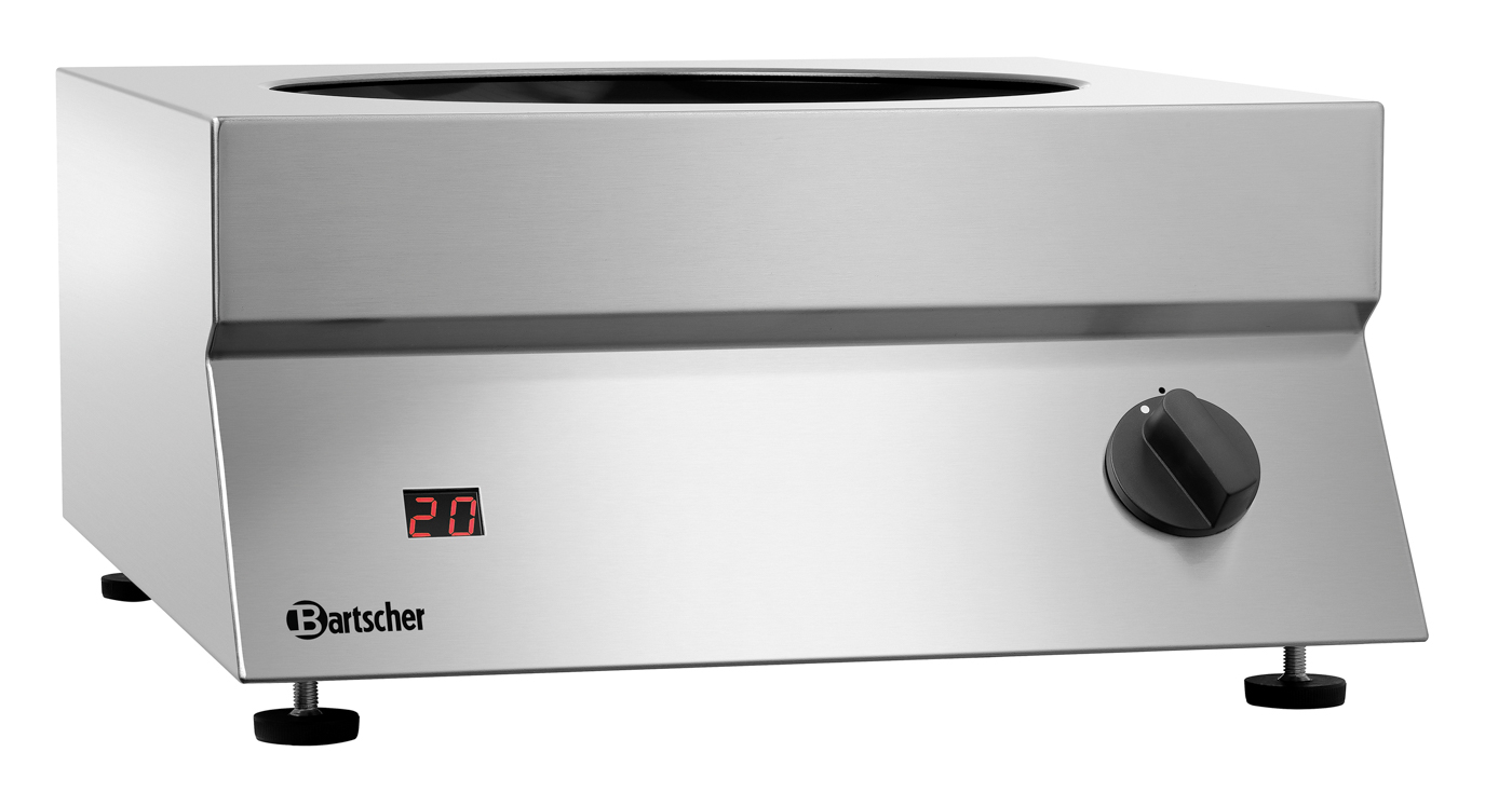 Bartscher Induktionswok 50/293 |Geräte-Anschluss: 3 NAC | Maße: 40 x 45,5 x 18,0cm. Gewicht: 12,6 kg