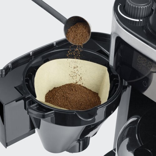 Severin Filterkaffeemaschine mit Mahlwerk und Edelstahl-Thermokanne,, ca. 1000 W, bis 8 Tassen,herausragendes Kaffeearoma dank