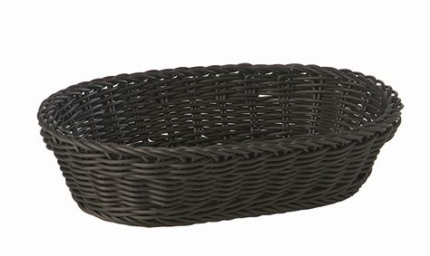 Korb, oval 32 x 23 cm, H: 7 cm Polypropylen, schwarz -PROFI LINE- spülmaschinengeeignet bruchsicher stapelbar
