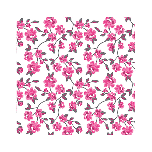 20 Servietten, 3-lagig 1/4-Falz 25 cm x 25 cm fuchsia "Milleflora" von PAPSTAR