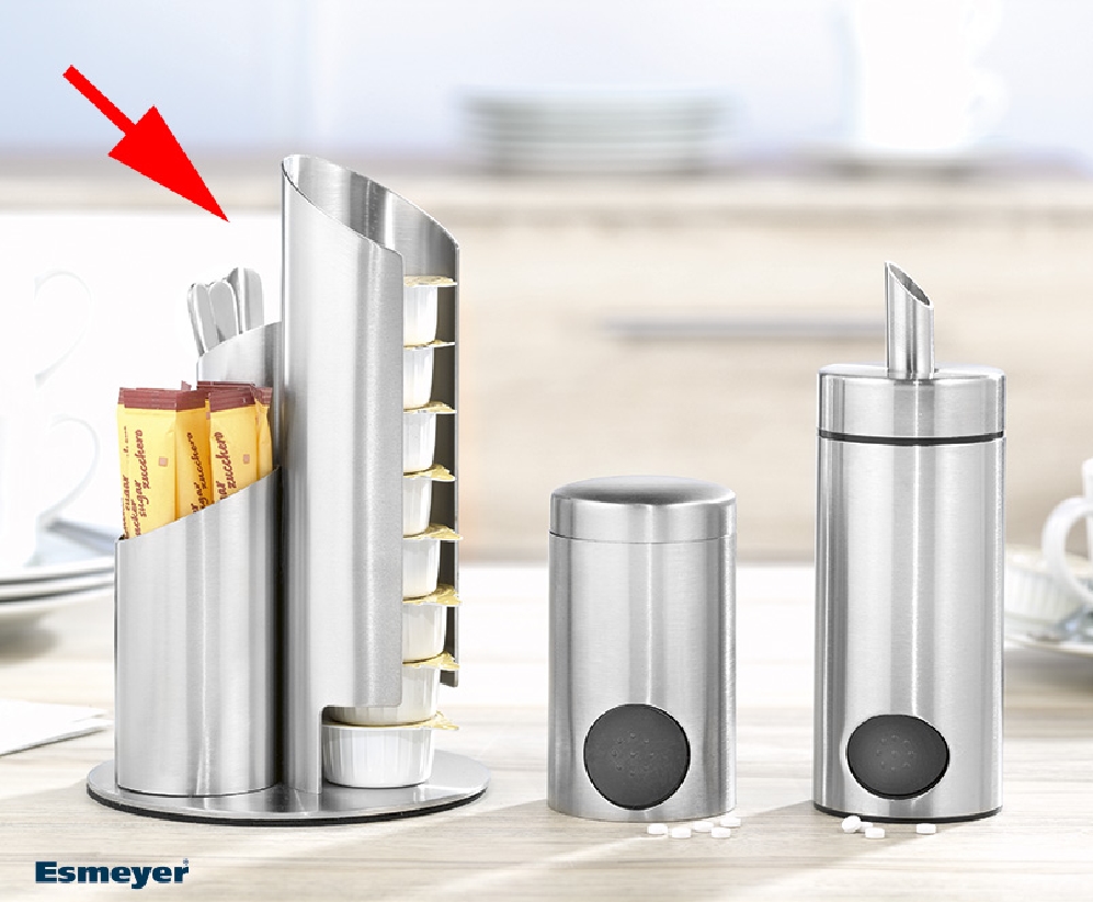 Portionsspender MULTI, Material: Edelstahl 18/10, mattiert, Durchmesser: 110 mm, Höhe: 175 mm,
