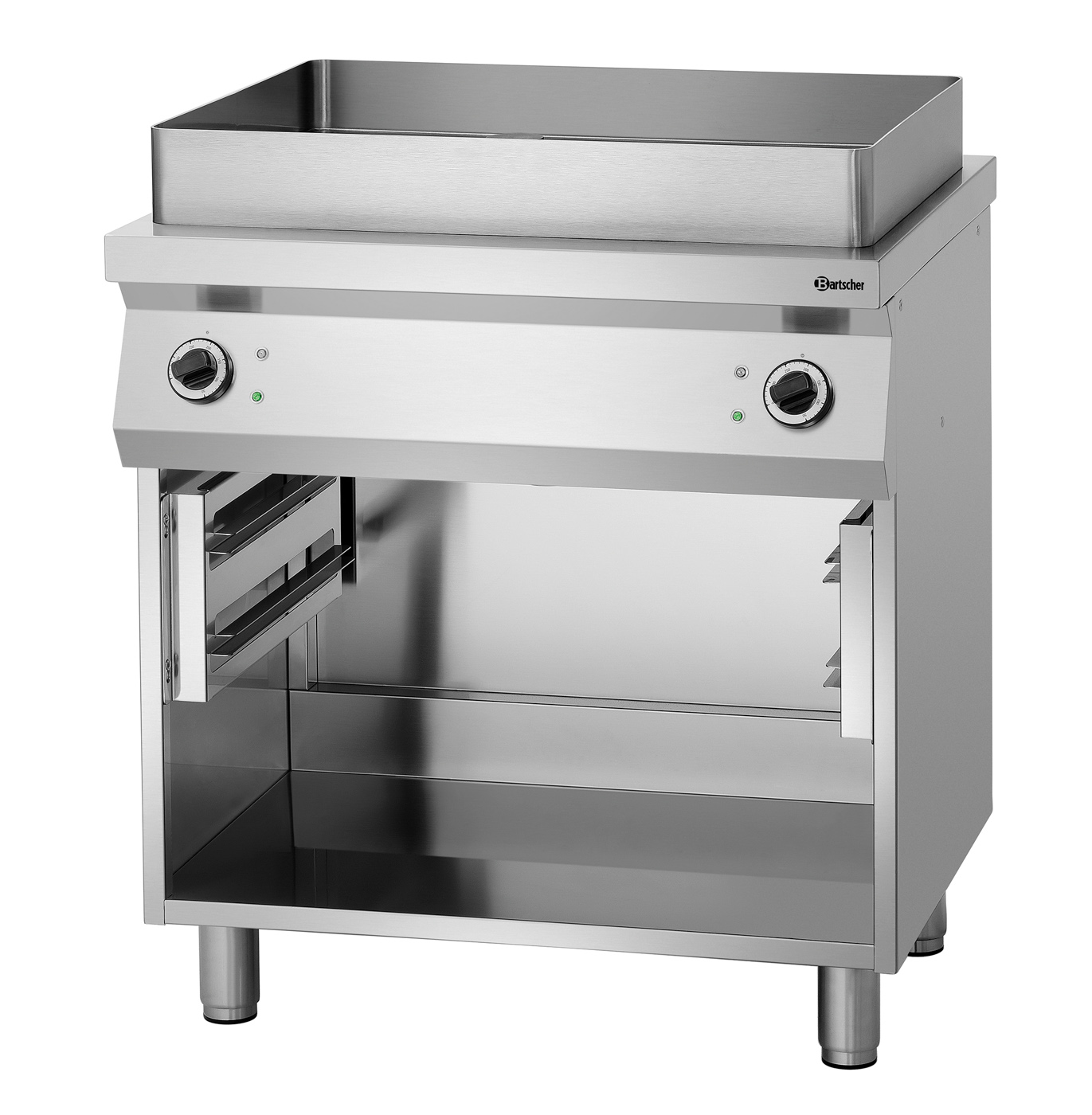 Bartscher Multibräter 20L ST2ZE | Eigenschaften: Abgerundete Wanne ,Spritzschutz umlaufend verschweißt | Maße: 80 x 71,2 x 980 cm. Gewicht: