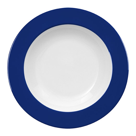 Teller tief 30 cm - Form: Table Selection - Dekor, 79173 royalblau - aus Porzellan. Hersteller:, Eschenbach. "Made in Germany".