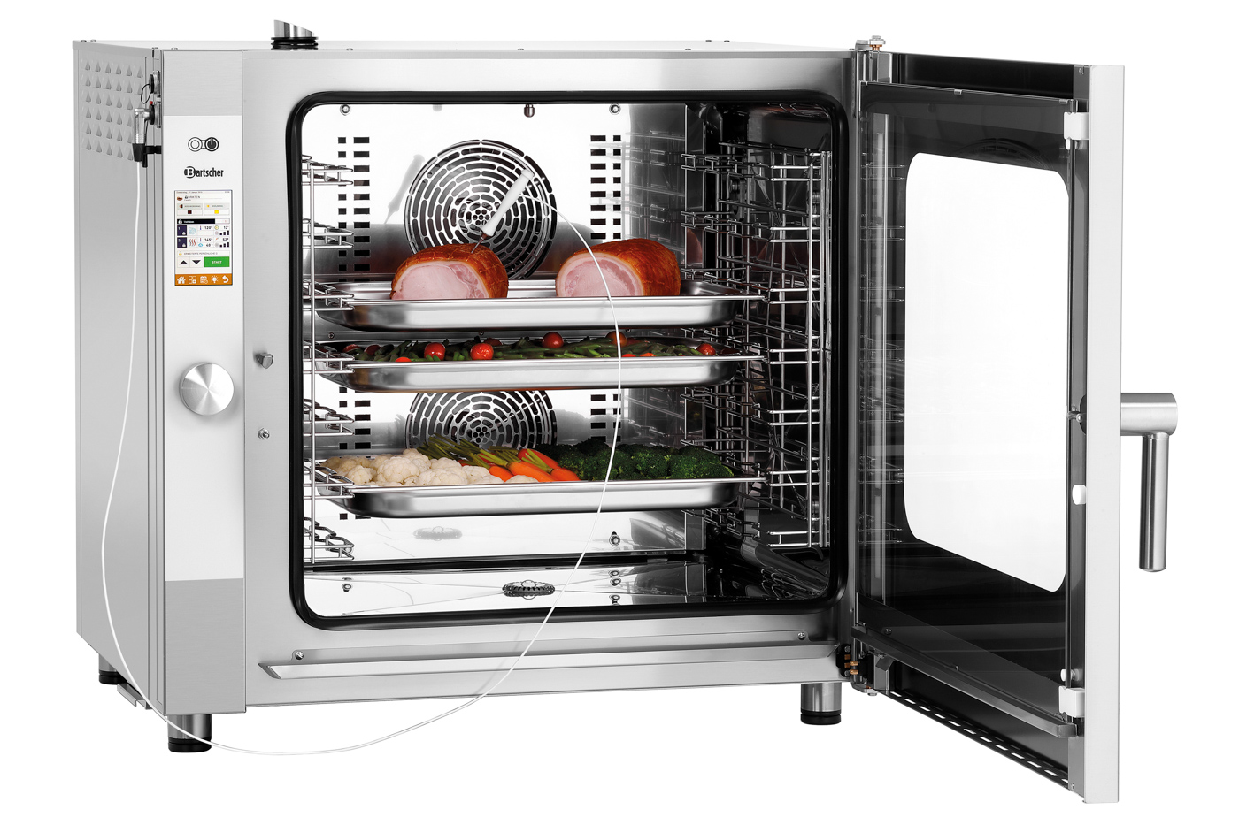 Bartscher Kombidämpfer Silversteam 7111DRS |Temperaturbereich bis: 300 °C | Maße: 89 x 83,5 x85,0 cm. Gewicht: 111 kg