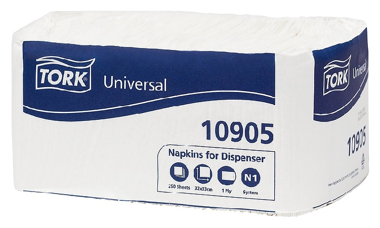 Tork Universal Spenderservietten , 33 x 30 cm, weiß, 1-lg., Krt. 24x300 Stück
