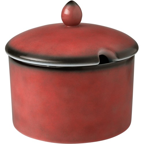 Seltmann Frischedose 5140 2,00 l, rund, Form: Buffet-Gourmet, Dekor: 57126 ziegel4, hohe Kantenschlagfestigkeit, Made in Germany