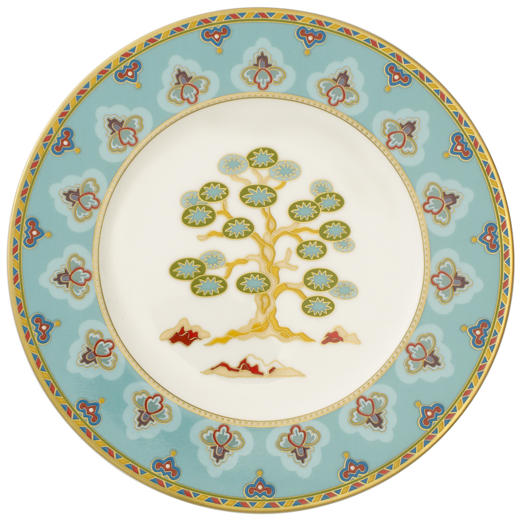 Villeroy und Boch Brotteller - Maße: 16 x 16 x 1,5 cm / Ser.: Samarkand Aquamarin