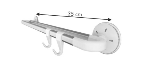 Doppelreihige Aufhängeleiste OCTOPUS 35 cm, 2 Haken