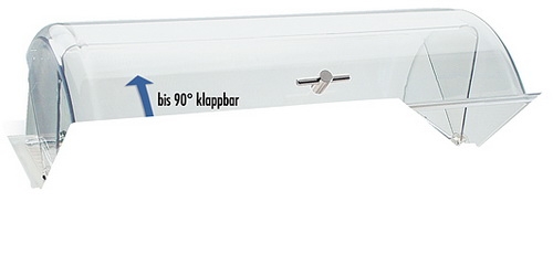 Rolltop-Haube GN 1/2 32,5 x 26,5 cm, H: 15 cm Polycarbonat vergoldeter Kreuzgriff passend für alle GN 1/2 leichtgängig auf-