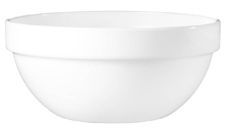 Salatschale 17 cm, stapelbar Form Restaurant uni weiß Inhalt: 0,9 l, Höhe: 7,7 cm