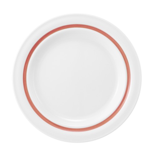 Seltmann Teller flach 25,5 cm (Systemteller), rund, Form: Community, Dekor: 57393 Pinselband 4, hohe Kantenschlagfestigkeit, Made in Germany