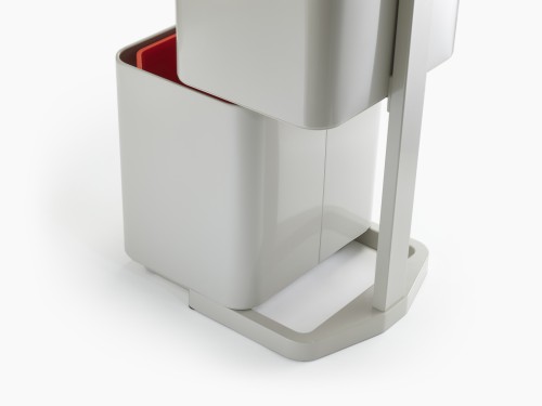 Joseph Joseph IntelligentWaste Totem Max 60 - Abfallbehälter mit separater Recycling-Einheit, inkl. Biomüll-Caddy, 60 Liter -