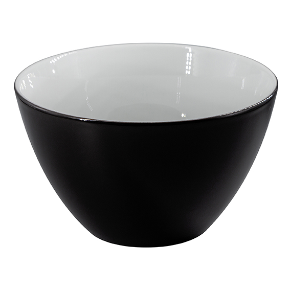 Schüssel 21 cm - Form: Table Selection - Dekor, 79920 schwarz - aus Porzellan. Hersteller:, Eschenbach. "Made in Germany".