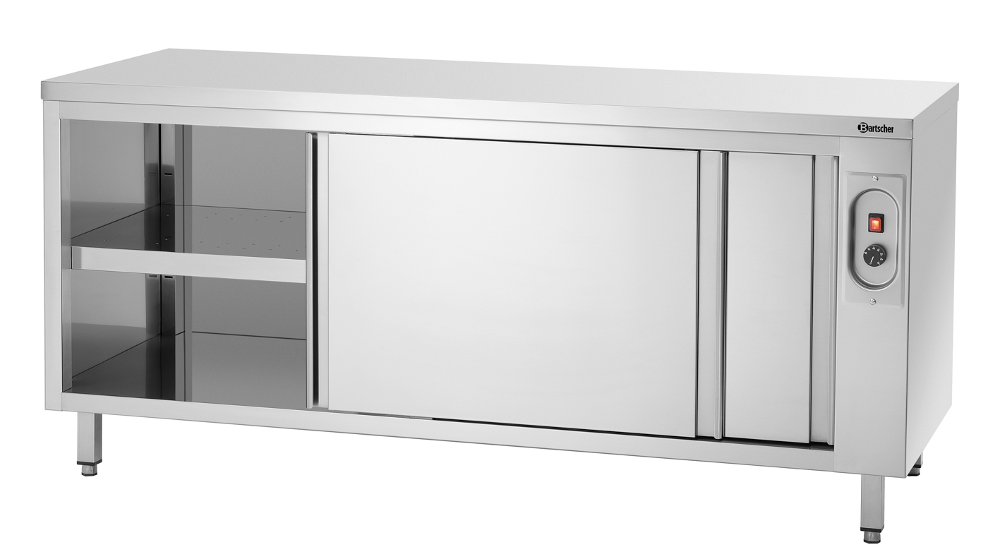 Bartscher Wärmeschrank 700, B1800 | Tiefe Innen:620 mm | Maße: 180 x 70 x 85,0 cm. Gewicht: 104 kg