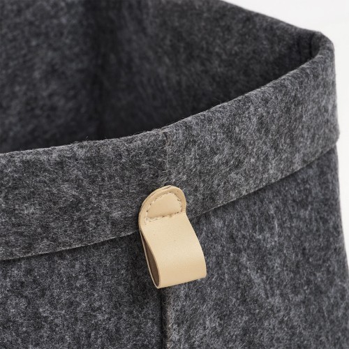 Aufbewahrungskorb, Filz, anthrazit. Länge: 240 mm. Breite: 240 mm. Höhe: 250 mm