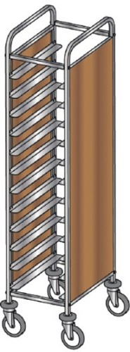 ETERNASOLID® Tablettwagen 12 EN, mit 2 Seiten Paneele MDF