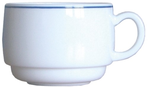 Gastronomie Delft Obertasse 19cl stapelbar Arcoroc Blanc (gehärtet)