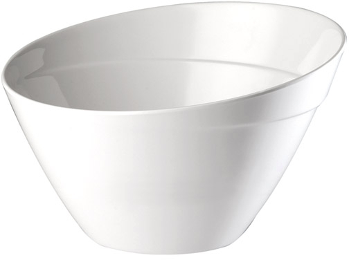 Schale -BALANCE- Ø 24,5 cm, H: 15 cm Melamin, weiß, 2,5 Liter mit Antirutsch-Füßchen spülmaschinengeeignet stapelbar nicht