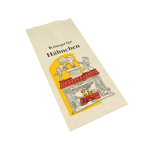 100 Hähnchenbeutel, Papier mit Alu-Einlage 28 cm x 13 cm x 8 cm "Max & Moritz" 1/1 von Starpak