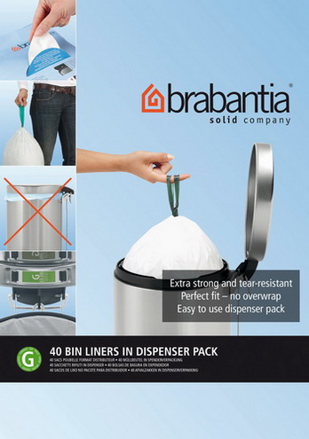 Brabantia Müllbeutel Spenderverpackung 30 L (G) - 40 Stück White