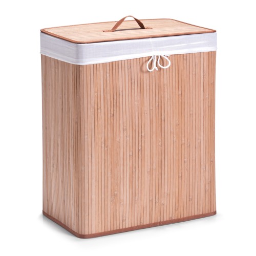Zeller Wäschesammler, 2-fach, Bamboo, natur