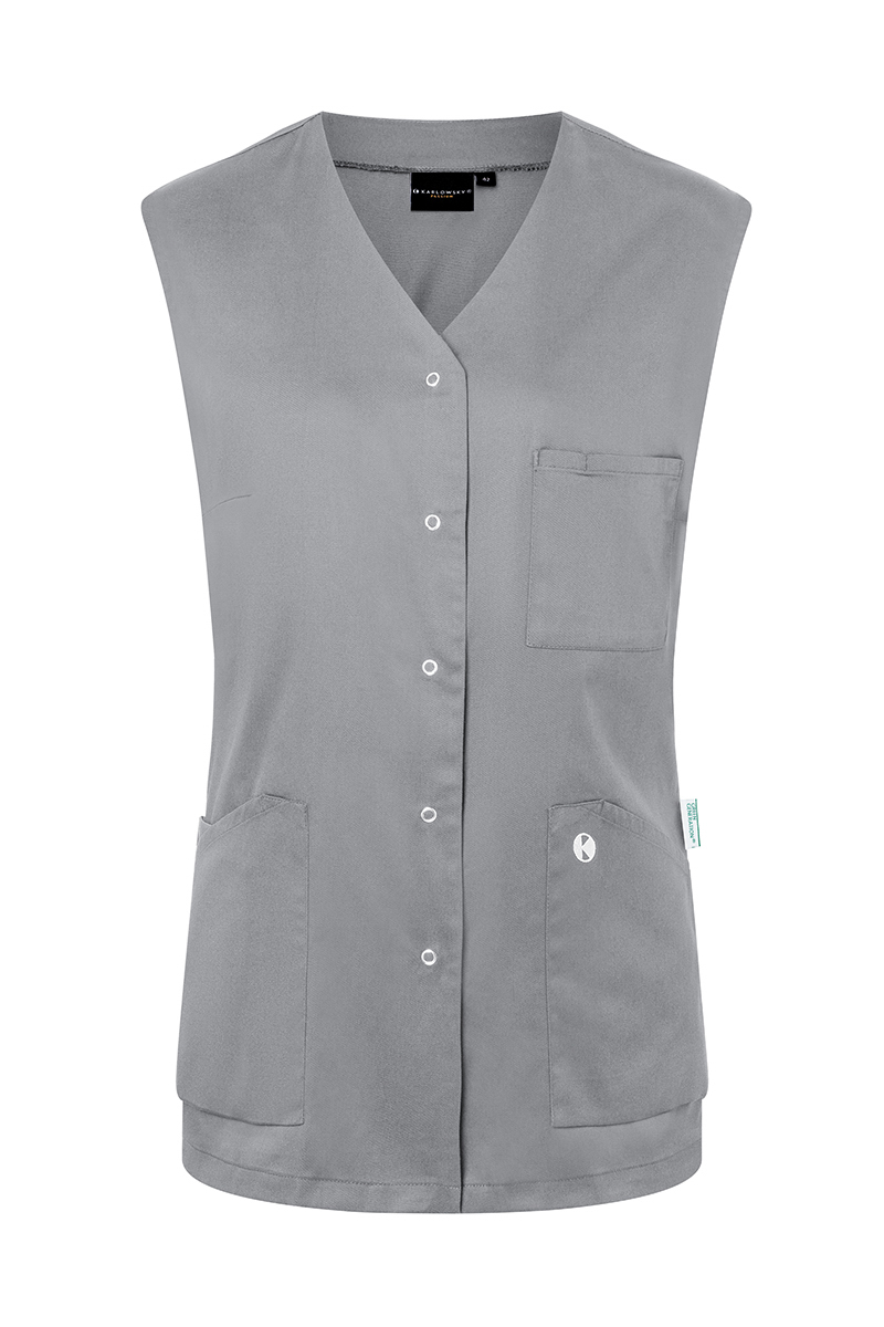 Ärmelloser Damenkasack Essential, aus nachhalt. Material , 65% GRS Cert. Rec. Polyester / 35% Convent. Cotton - Gr. 48 - pazifikblau - von