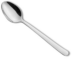 Kaffeelöffel TINA, aus Edelstahl 18/0, poliert, Länge: 14,0 cm. Materialstärke 1,5 mm.