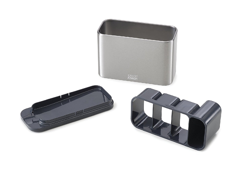 Joseph Joseph SURFACE Abtropfschale für Besteck aus Edelstahl/ Kunststoff Maße: 20 x 8 x 13 cm