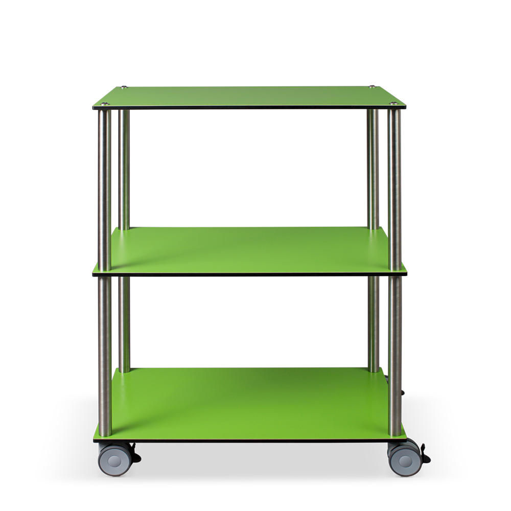 ETHERNASOLID® MULTICART Etagenwagen W23 mit 3 Böden, grün