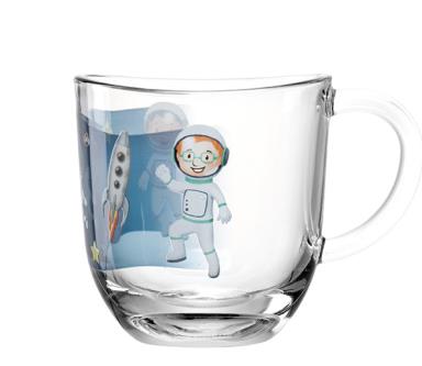 Leonardo Bambini Kindertasse 280ml Motiv:Weltall, Durchmesser 115mm, Höhe 88mm