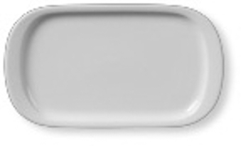Kuchenplatte rechteckig - Größe 34,0 cm - Form TODAY - uni weiß