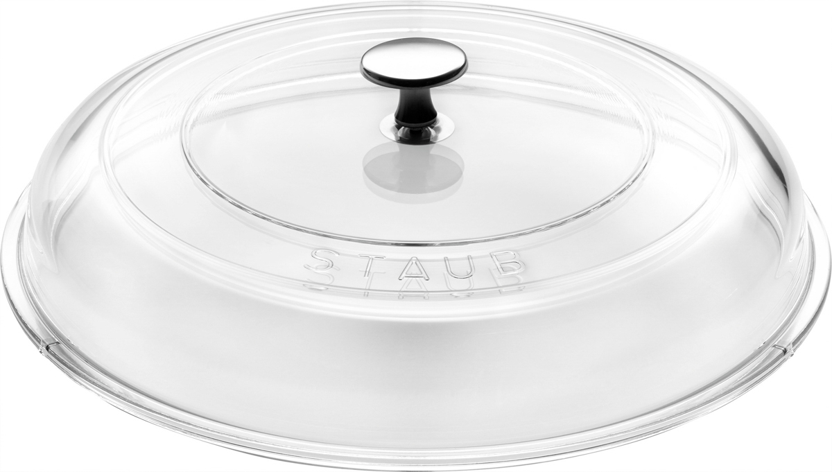 Gewölbter Glasdeckel, 20 cm, rund, Glas, Transparent, Serie: (no series Staub). Marke: Staub